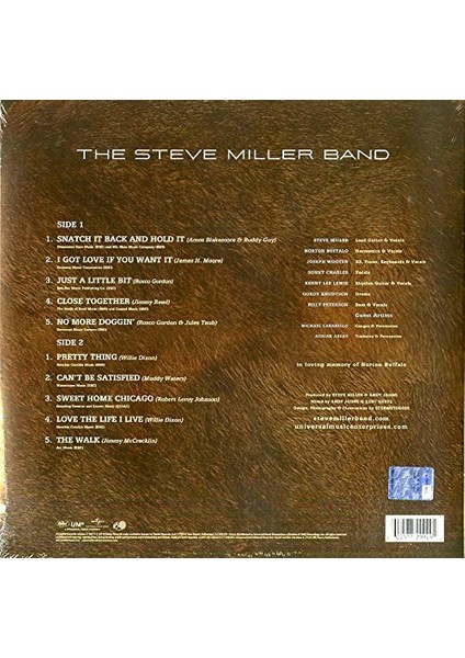 Steve Miller Band Let Your Hair Down Plak