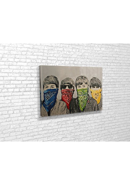 Banksy Beatles- Bandidos Kanvas Tablo