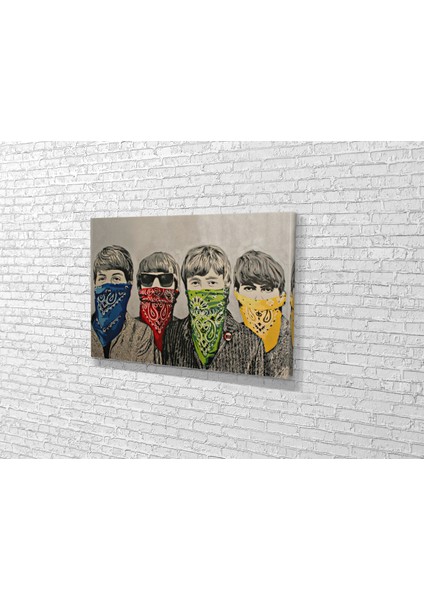 Banksy Beatles- Bandidos Kanvas Tablo