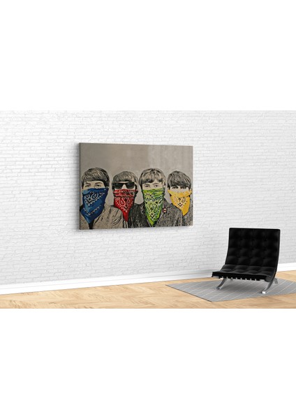 Banksy Beatles- Bandidos Kanvas Tablo