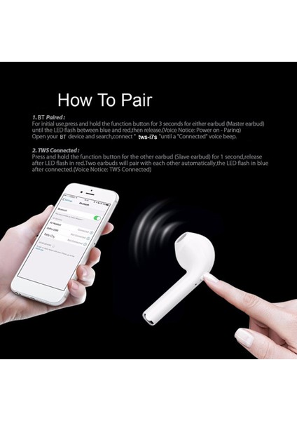 I7S Tws Wireless Headphones Bt Stereo Headphones (Yurt Dışından) modelleri