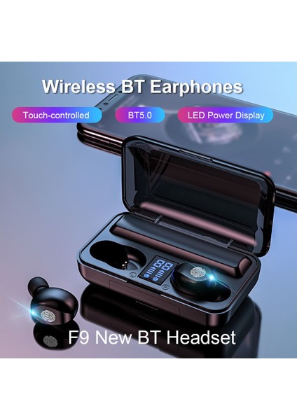 F9 Tws Earbuds Touch Control Wireless Stereo (Yurt Dışından)