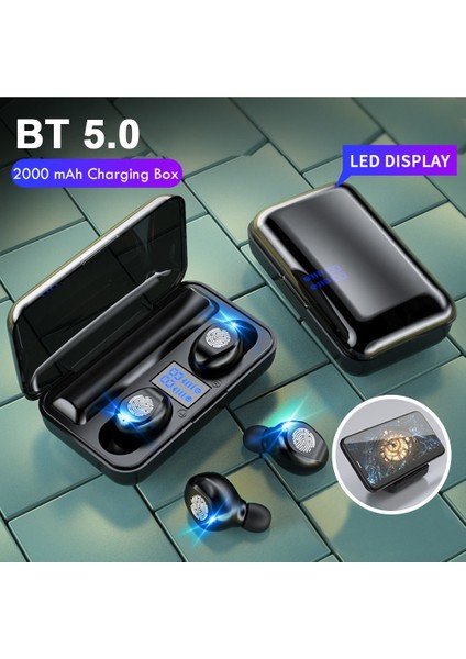 F9 Tws Earbuds Touch Control Wireless Stereo (Yurt Dışından)