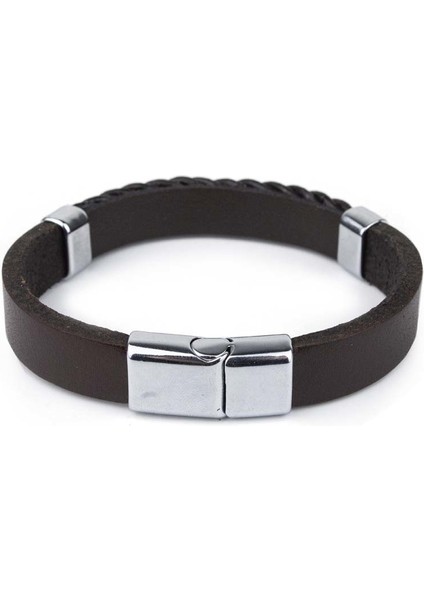 Sırım Saç El Örgüsü Düz Deri Bileklik Mıknatıslı Kahverengi Xl Bileklik fiyatları