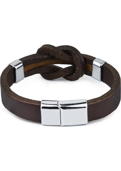 Camadan Bağlı Düz Deri Bileklik Mıknatıslı Kahverengi & Taba Xl Bileklik fiyatları