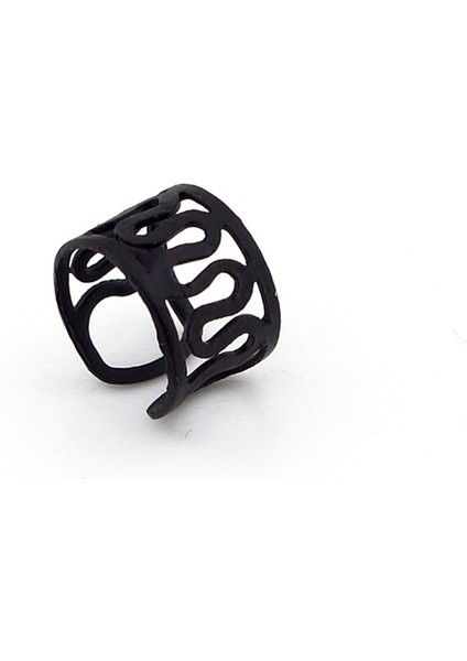 Mat Siyah Renkli Earcuff Kıkırdak Küpe EX085