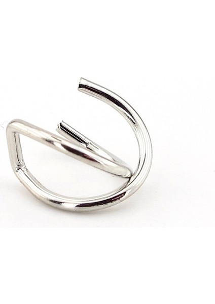 Parlak Gümüş Renkli Earcuff Kulak Kelepçesi Çapraz Sarmal EX089 fiyatları