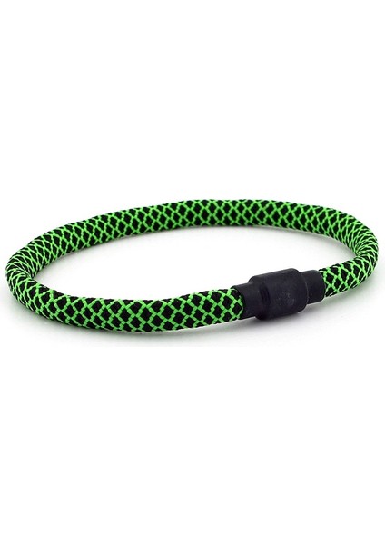 Yeşil Siyah Paracord İpli Mıknatıslı Erkek Bileklik M012A fiyatları