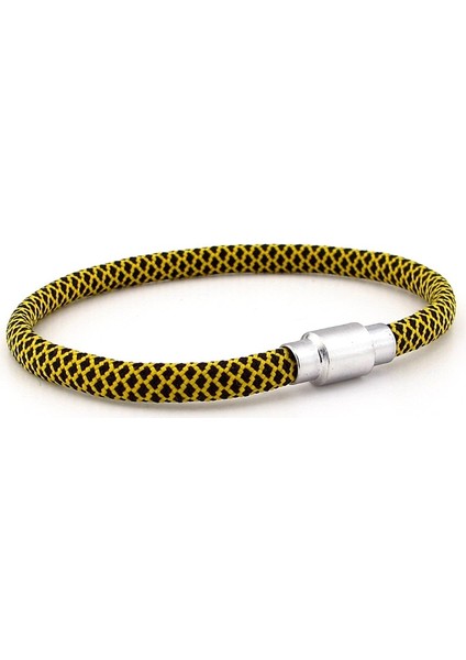 Sarı Siyah Paracord İpli Mıknatıslı Erkek Bileklik M012B fiyatları