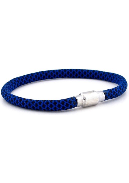 Lacivert Siyah Paracord İpli Mıknatıslı Erkek Bileklik M012E