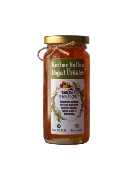 Kerime Sultan Doğal Ürünler Tarçınlı Elma Reçeli(Ev Yapımı) 270 gr