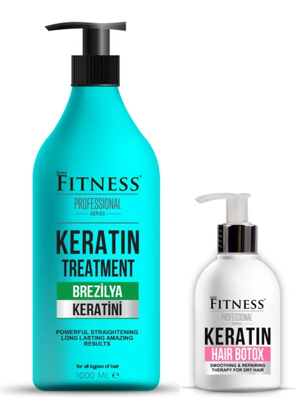 Fitness Professional Saç Düzleştirici Keratin Bakımı Brezilya Fönü 1000ML + Hair Botox 250ML