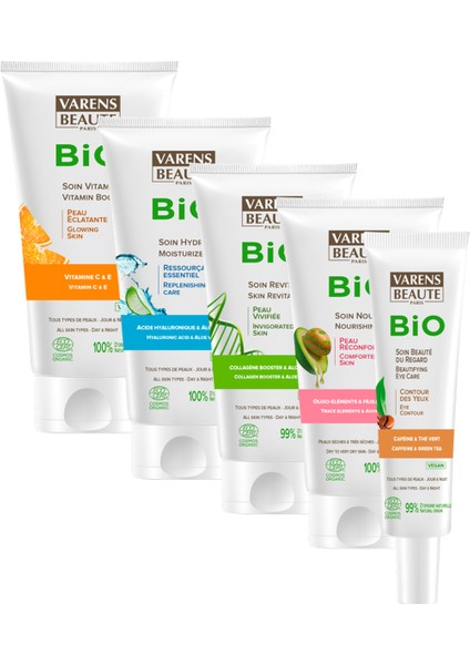 Varens Beauté 5'li Set 4 x Yüz Kremi 40ML + 1 x Göz Çevresi Kremi 15ML
