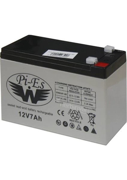 Hhm - 12V 7AH 12 Volt 7 Amper Pilsan Uyumlu Oyuncak Araba Jeep Akülü Araba Aküsü Pili Bataryası indirimleri