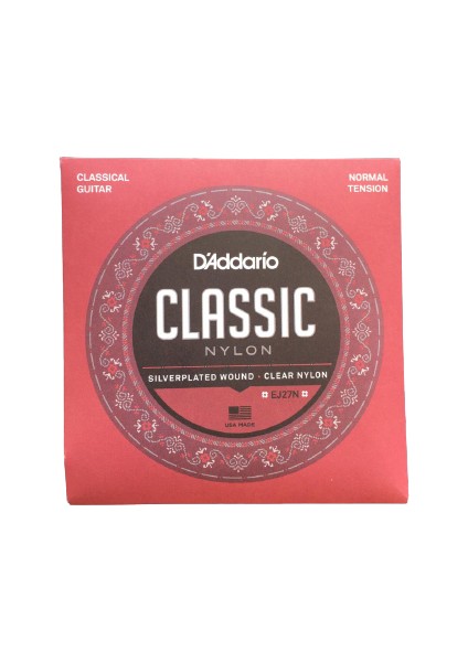 Klasik Gitar Tel Seti D'Addario (4/4), Sılverplated Wound, C