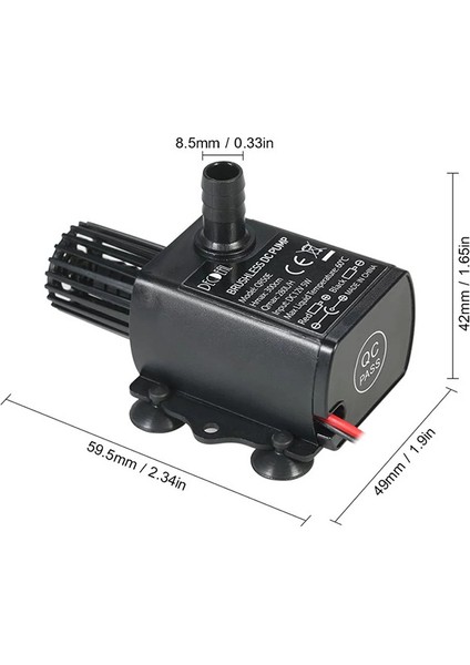Profesyonel Ultra Sessiz Mini Dc 12V 5m 800L Su Pompası (Yurt Dışından)