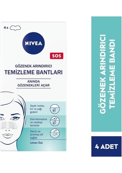 Sos Temizleme Bantları Limon Özü 4 Adet Bant