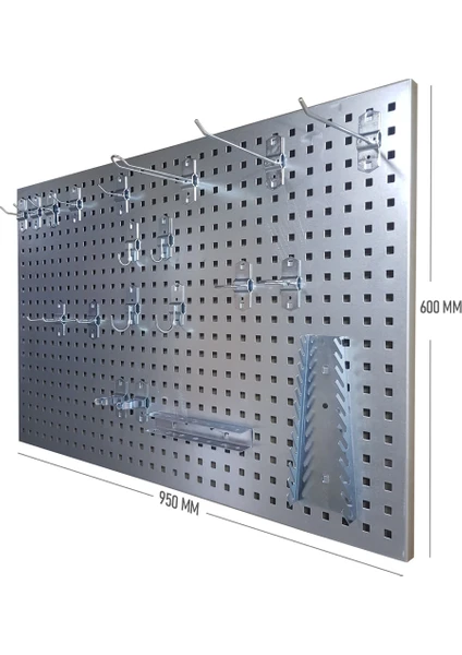 Galvaniz Askı Panosu ve Kanca Seti