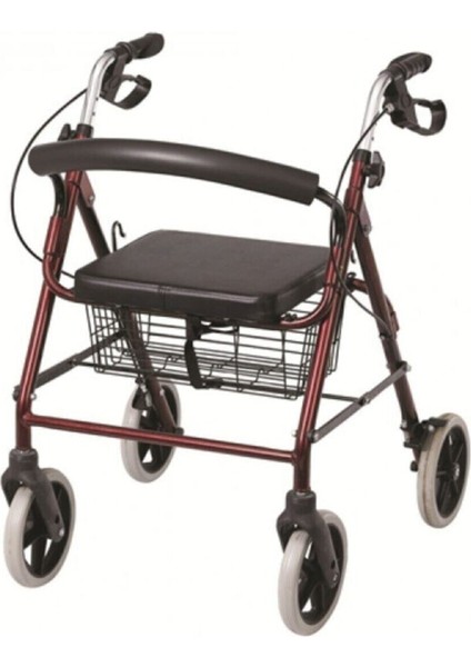 Rolatör 4 Tekerlekli Yürüteç 130 kg Taşıma Kapasiteli