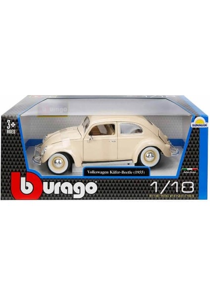 1:18 Volkswagen Kafer Beetle 1955 Model Araba - Krem