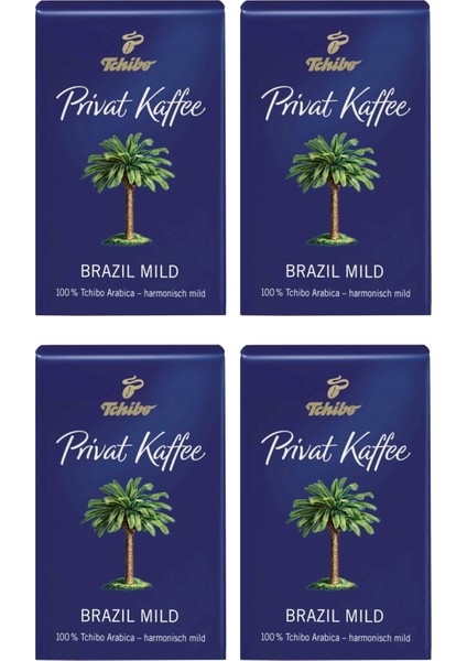 Privat Kaffee Brazil Mild Öğütülmüş Filtre Kahve 250 gr 4'lü