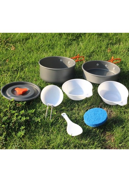 1-2 Kişi Açık Pot Seti Kamp Taşınabilir Kombinasyon Piknik Kamp Pot Seti (Yurt Dışından) fiyatları