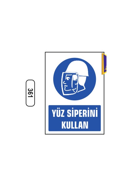 Yüz Siperini Kullan Uyarı Ikaz Levhası
