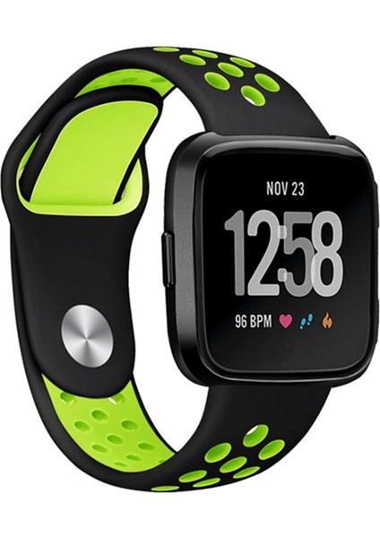 Fitbit Versa / Versa2 / Versa Lite İçin Çift Renkli Silikon Kayış Bileklik (Yurt Dışından)