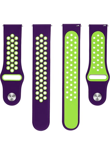 Fitbit Versa / Versa2 / Versa Lite İçin Çift Renkli Silikon Kayış Bileklik (Yurt Dışından)