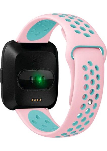 Fitbit Versa / Versa2 / Versa Lite İçin Çift Renkli Silikon Kayış Bileklik (Yurt Dışından)