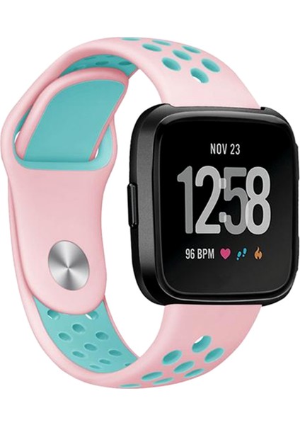 Fitbit Versa / Versa2 / Versa Lite İçin Çift Renkli Silikon Kayış Bileklik (Yurt Dışından)