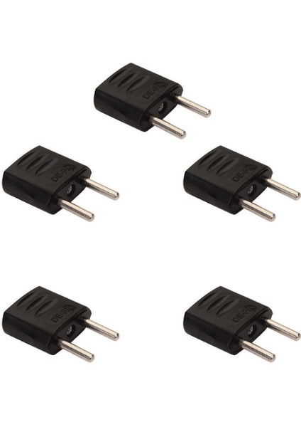 11115 Amerikan Priz Çevirici Usd To Eu Fiş Çevirici (Siyah) (5li)