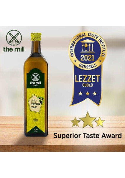 Natürel Sızma Zeytinyağı 500 ml - Soğuk Sıkım - %100 Doğal - Uluslararası Lezzet Enstitüsü 2021/2022/2023 Yılı ÜSTÜN 3 YILDIZ LEZZET ÖDÜLÜ - Salata ve Yemeklere Uygun - Asitlik ≤%0,8 - Vegan modelleri