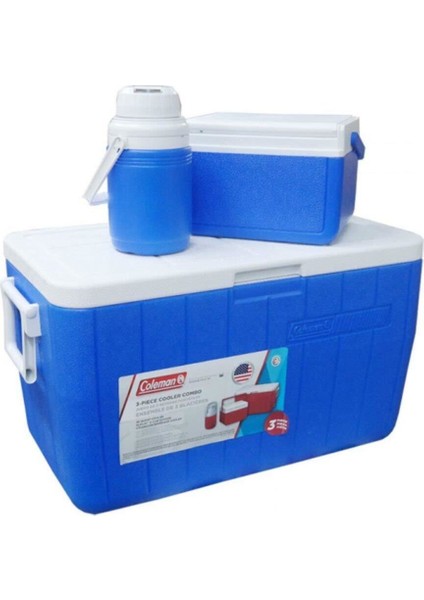 3-Piece Cooler Combo 48 Qt 45.4 Lt Bl Combo 5 Qt 3 Gal. C002 Buzluk Set