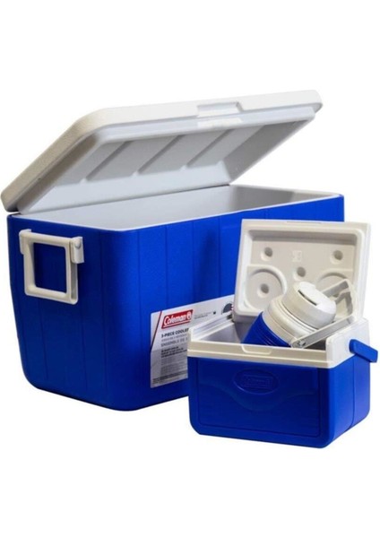 3-Piece Cooler Combo 48 Qt 45.4 Lt Bl Combo 5 Qt 3 Gal. C002 Buzluk Set