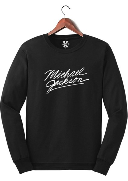 Michael Jackson Imza Baskılı Sweat - Sweatshirt
