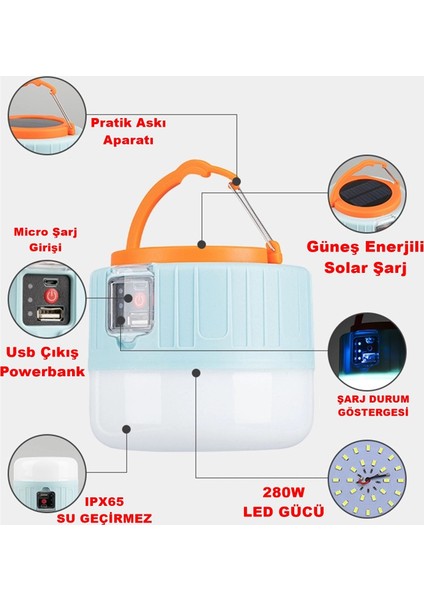 Solar Şarjlı Güneş Enerjili Ampül LED Şarjlı El Feneri ( Telefon Şarj Edilebilir) fiyatları