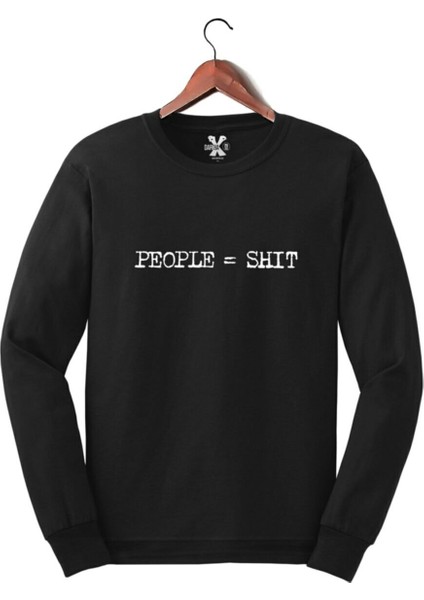 Slipknot People Shit Baskılı Siyah Sweat - Sweatshirt
