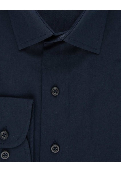 Slim Fit Lacivert Düz Erkek Gömlek fiyatları