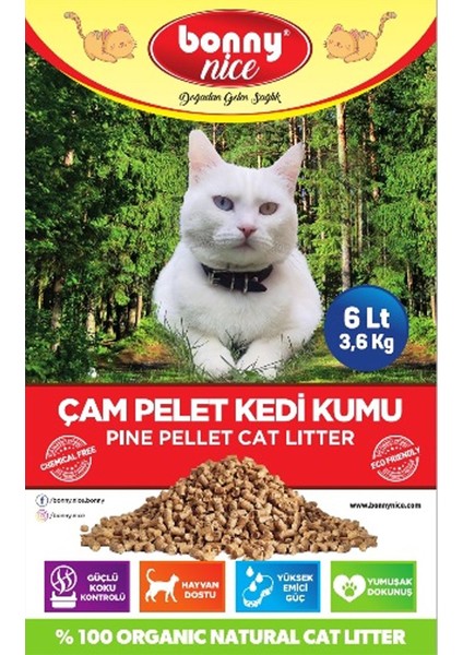 Doğal Çam Peleti Kedi Kumu 3.6 kg 7 lt x 20 Paket fırsatları
