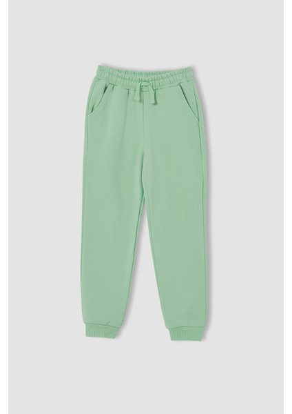 Kız Çocuk Relax Fit Okula Dönüş İçi Yumuşak Tüylü Jogger Eşofman Altı U6489A621AU