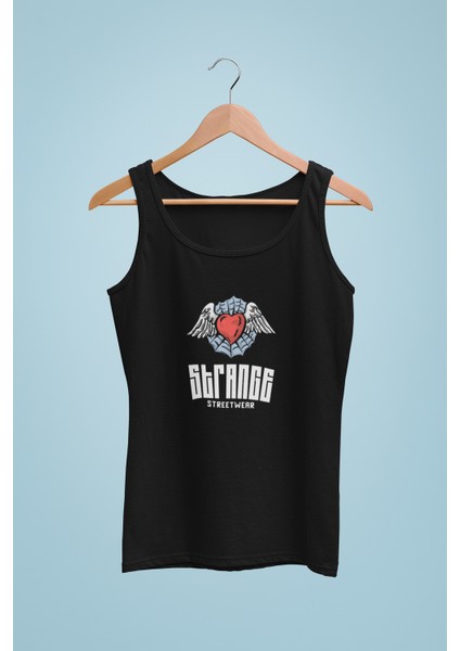 Kadın Siyah Askılı T-Shirt Dijital Baskılı fiyatları