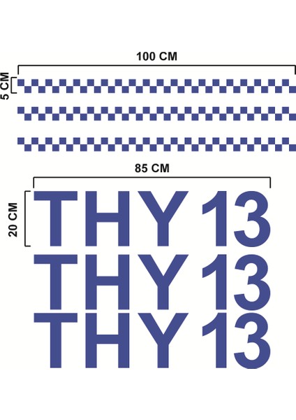 Taksi Plaka Yazısı ve Dama Sticker