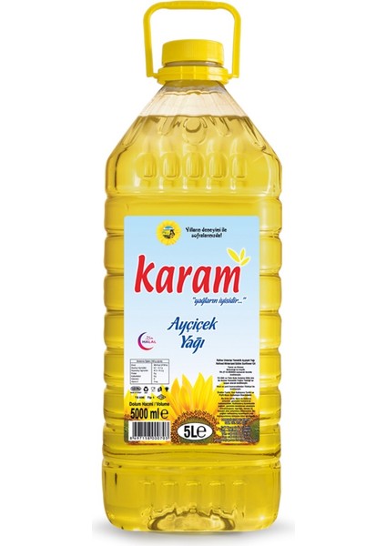 Karam Ayçiçek Yağı Pet Şişe 5 Lt