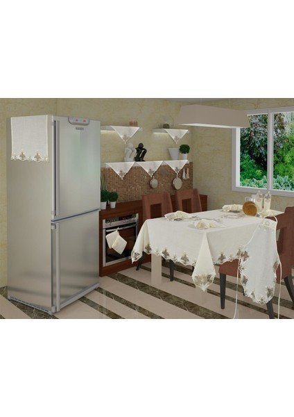 Fransız Güpürlü Eylül Dantel Mutfak Takımı 17 Parça