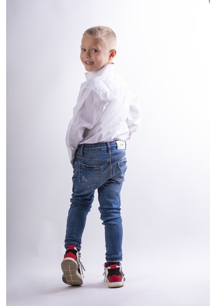 Erkek Çocuk Beyaz Gömlek, Uzun Kollu, Polo Yaka %100 Pamuk Klasik Bayramlık Gömlek, 11-12 Yaş fiyatları