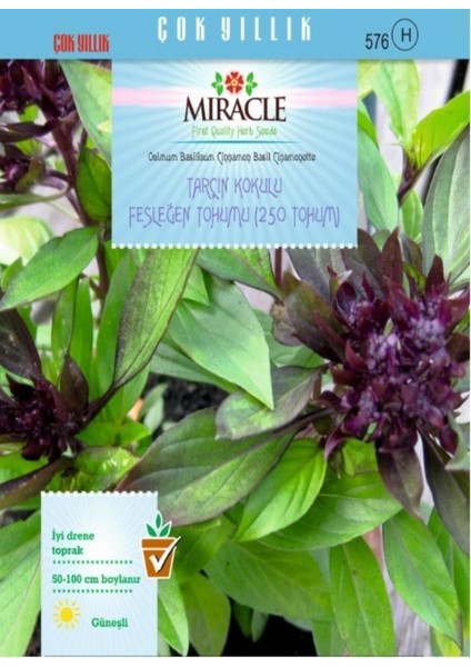 Miracle Tarçın Kokulu Fesleğen Tohumu (250 Tohum)