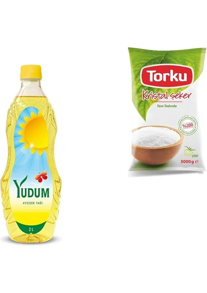 2 kg Yudum Ayçiçek Yağı + 5 kg Torku Toz Şeker