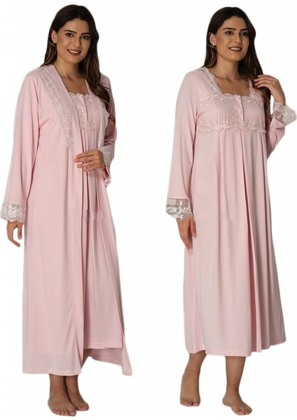 Effort Pembe Lohusa Sabahlıklı Gecelik 2402