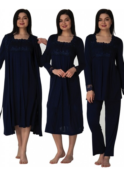 Effort Lacivert 4 Lü Lohusa Set 2405